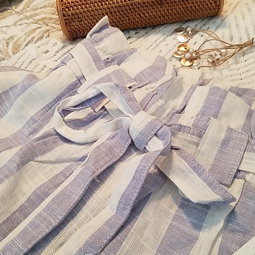 🎉Host Pick!🎉 Linen Blend Cabana Stripe Short